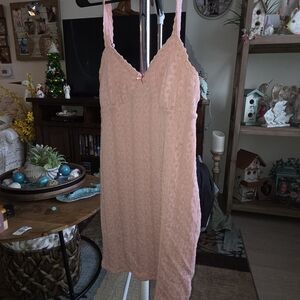 No Boundaries Coral Lace Slip Dress